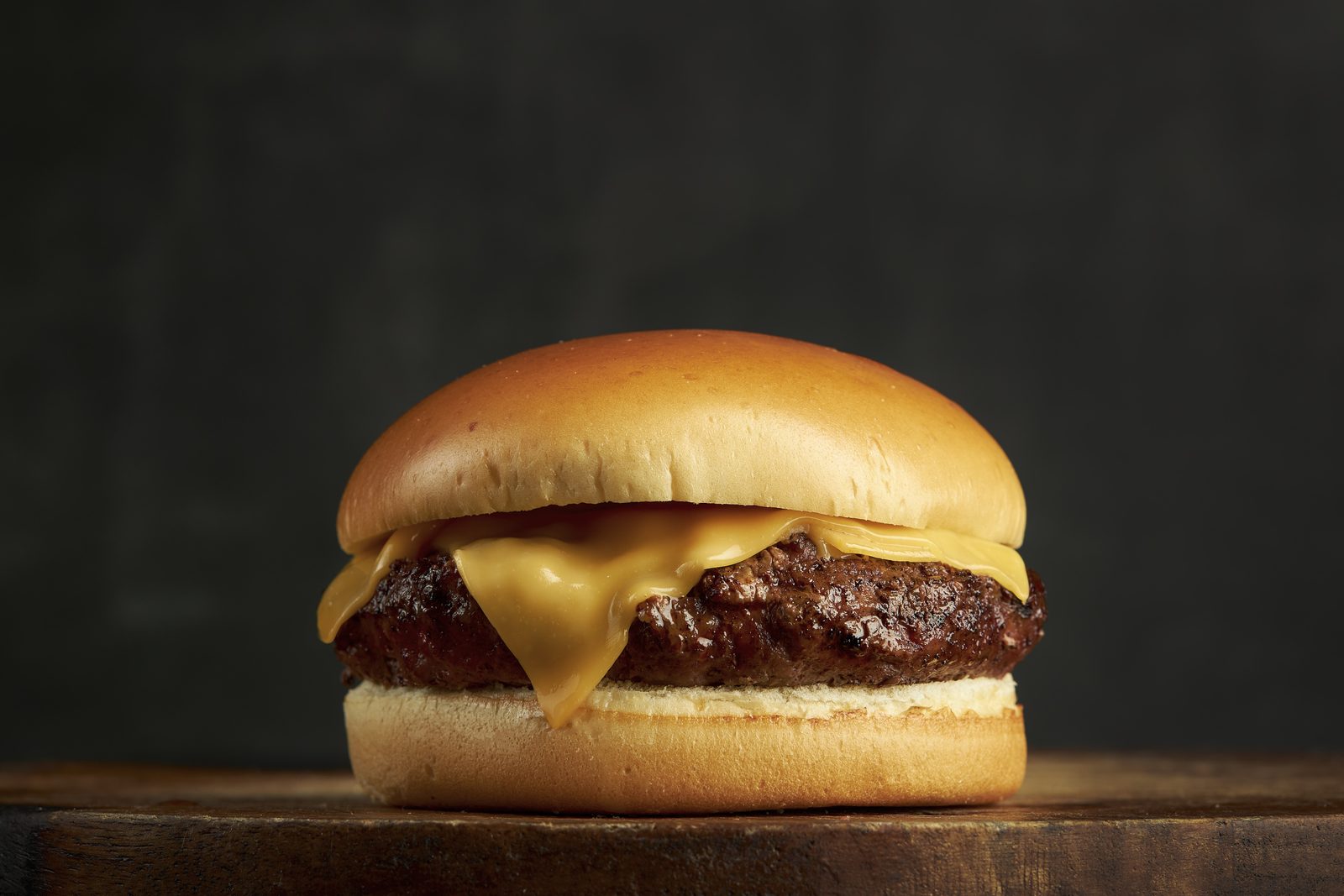 Classic cheeseburger with melted American cheese